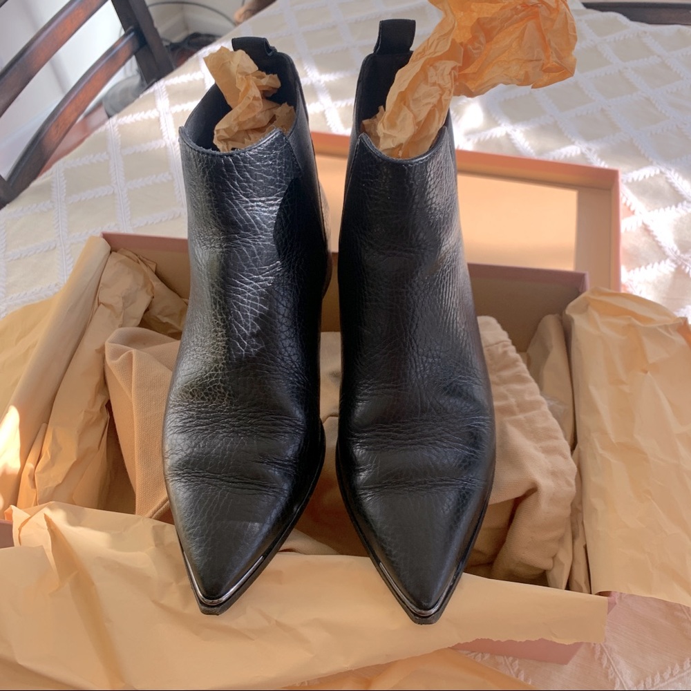 Acne Jensen black boots grained leather size 37